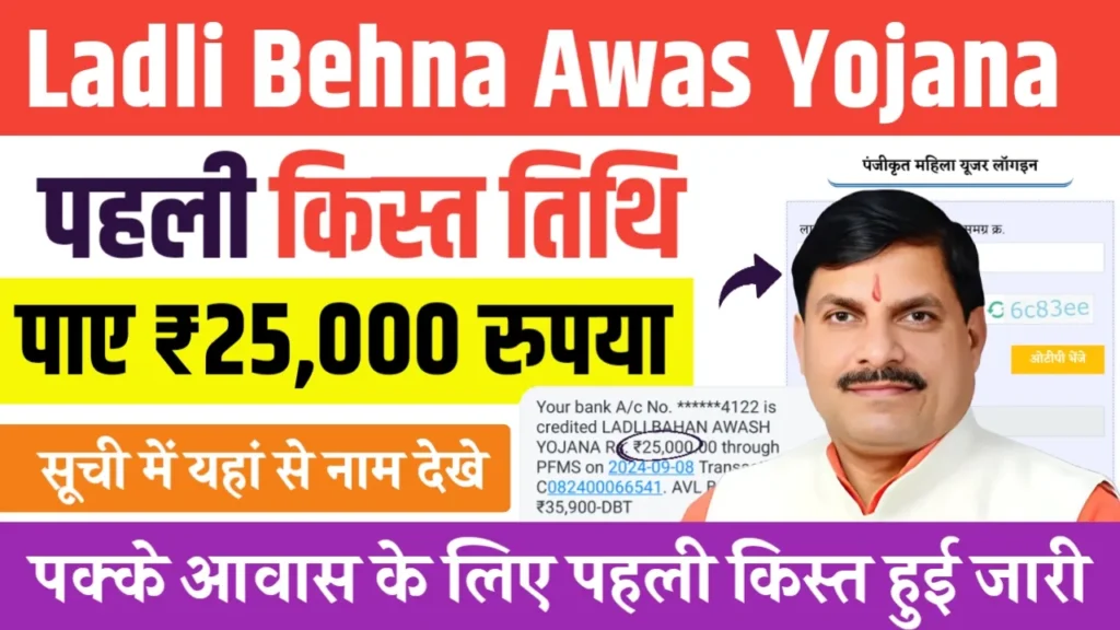 Ladli Behna Awas Yojana 1st Kist 