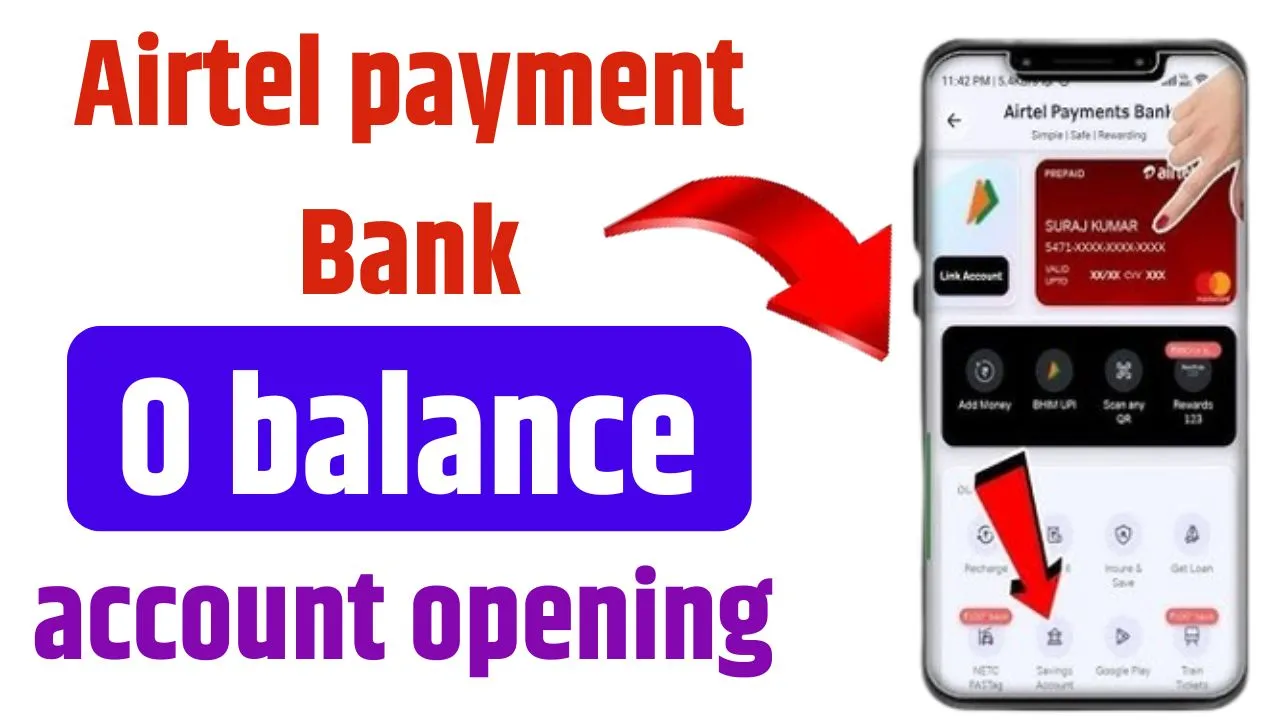 Airtel payment Bank 0 Balance Account Opening